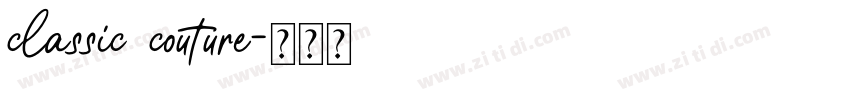 classic couture字体转换